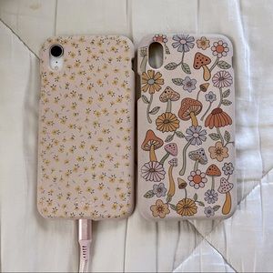 💥SOLD ON DEPOP💥 Pela Case Bundle for iPhone XR Mushrooms & Ditsy Yellow Floral